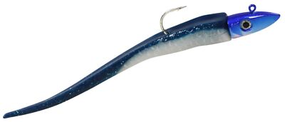 Hogy Twitcher 8/0 + Jiggin 23cm Gummifisch blue black, Gummiköder, Heilbuttköder