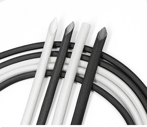 Glass Fiber Braided Sleeve High Temp 600℃ Insulating Cable Sheath Φ1mm ~ 50mm - Picture 5 of 11