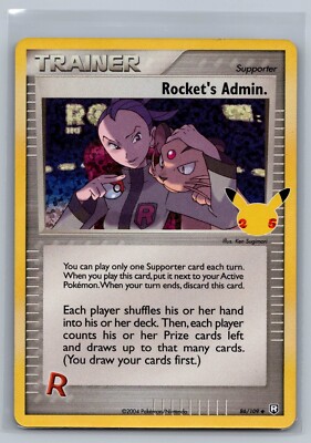 2021 Celebrations 25th 2004 Trainer Rocket's Admin #86/109