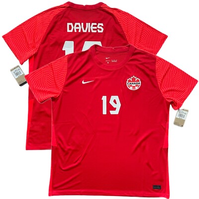 2022 Canada Home Jersey #19 Alphonso Davies 2XL Nike Soccer World