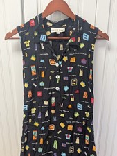 David Dart Multi-Color Maxi Dress Size Medium M Travel Cover-up Black Comfy