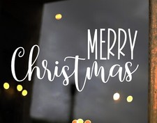 Merry Christmas Vinyl Decal V5 Window Door Holiday Decor Die Cut Sticker