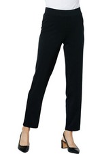 IMAN Global Chic Ponte Slim Leg Ankle Pant Bl...