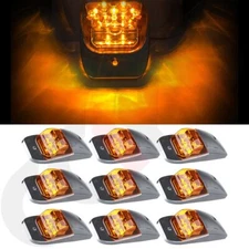 For Kenworth Peterbilt M27011Y Amber Roof Cab Marker Clearance Light 7LED Qty-9