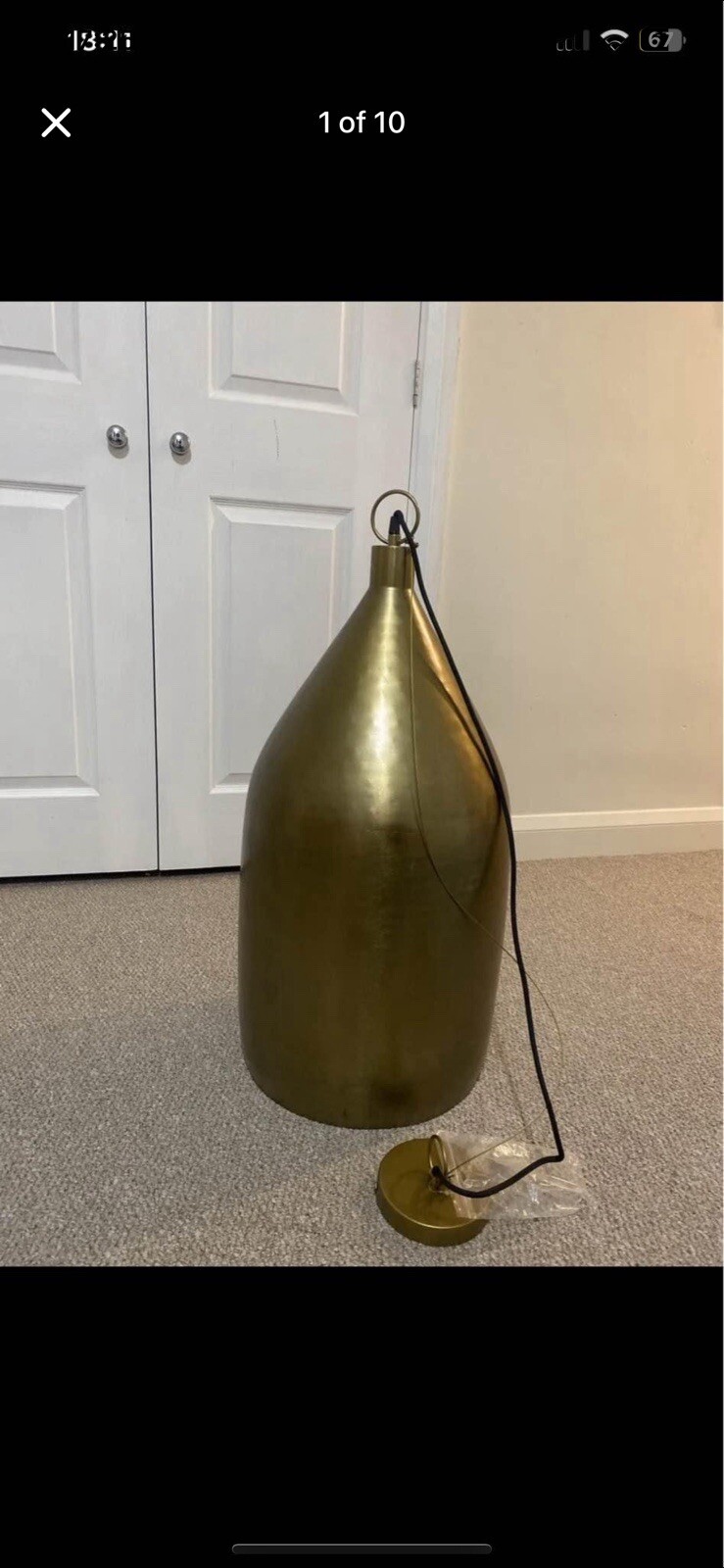 Brass Ceiling Light X2