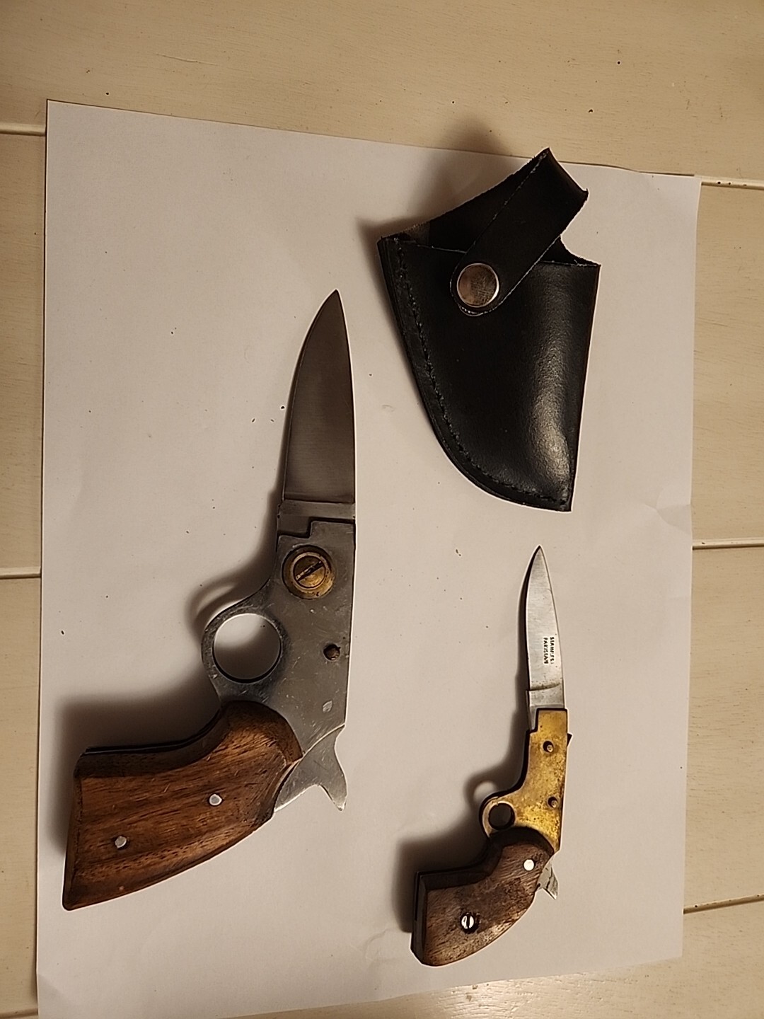 Vintage Pakistan Pistol Shaped Folding Pocket Knife Derringer Gun