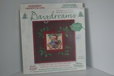 Dimensions Daydreams Cross Stitch Bear Christmas 72749 Glass Frame Kit