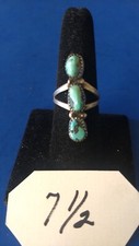 Vintage Native American Sterling Ring size 7 1/2, Signed