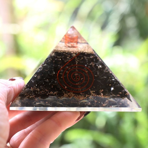 Ganz Zen Elite Schungit Orgon Pyramide XXL 90mm 3,5" für EMF & 5G Schutz - Bild 7 von 9