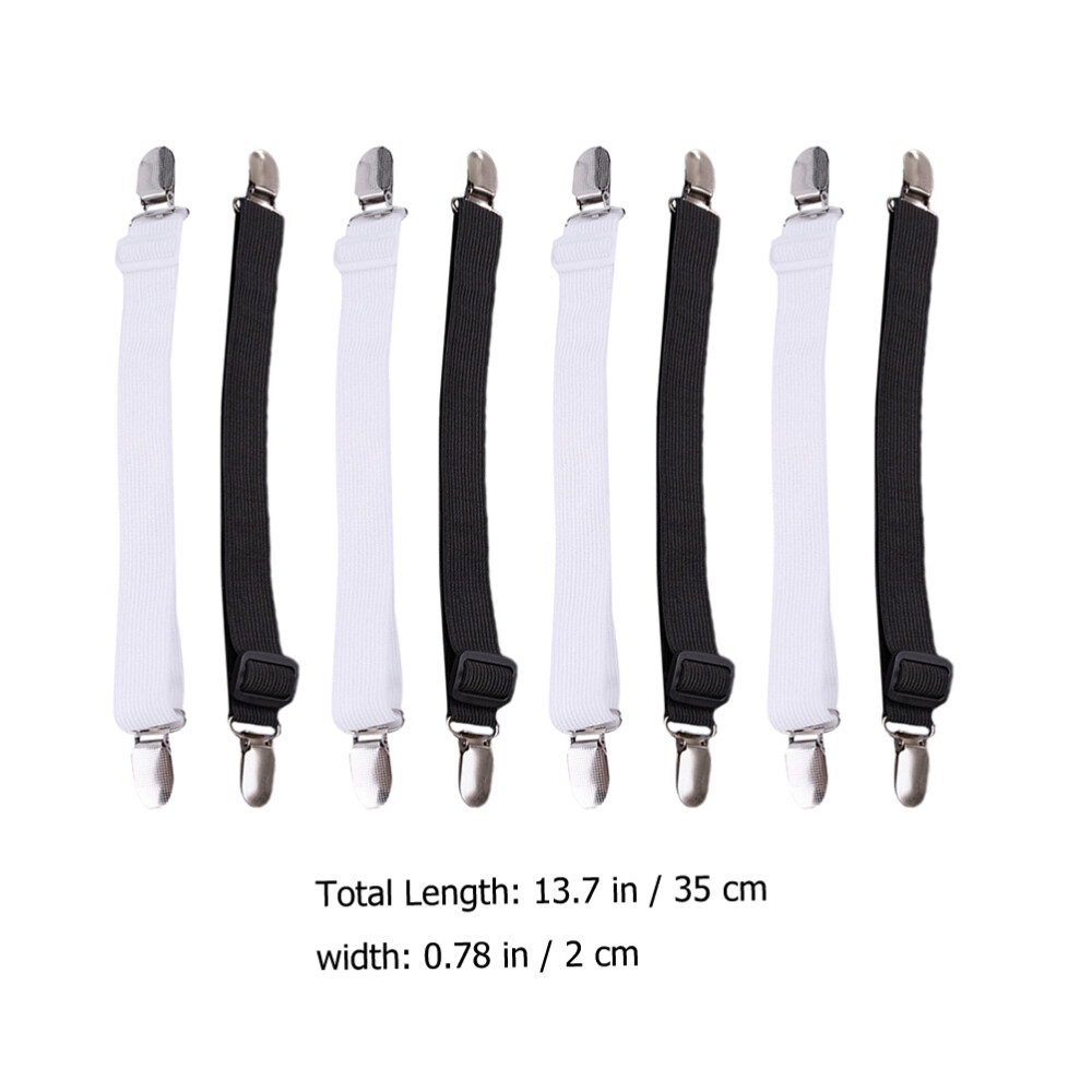 8pcs Bed Sheet Grippers Sheet Straps Mattress Sheet Clips Fitted Sheet