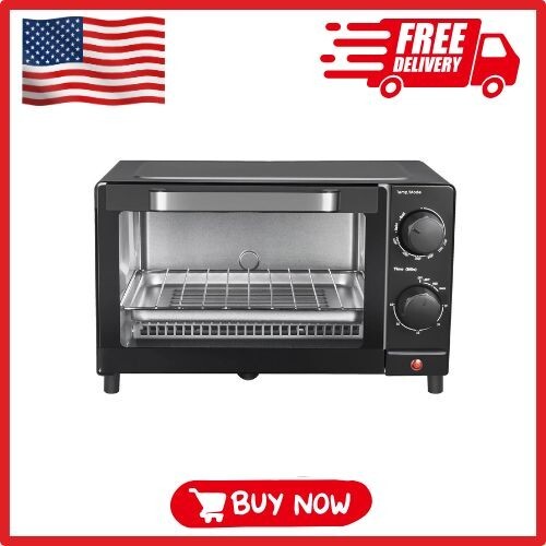Mainstays 4 Slice Toaster Oven with 3 Setting, Baking Rack and Pan