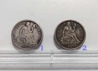1877 Liberty Seated Dime VG+, 2 available