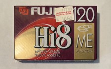 Fuji Film E6-120 Hi8 MP Video Cassette NEW sealed ME position, New, Sealed