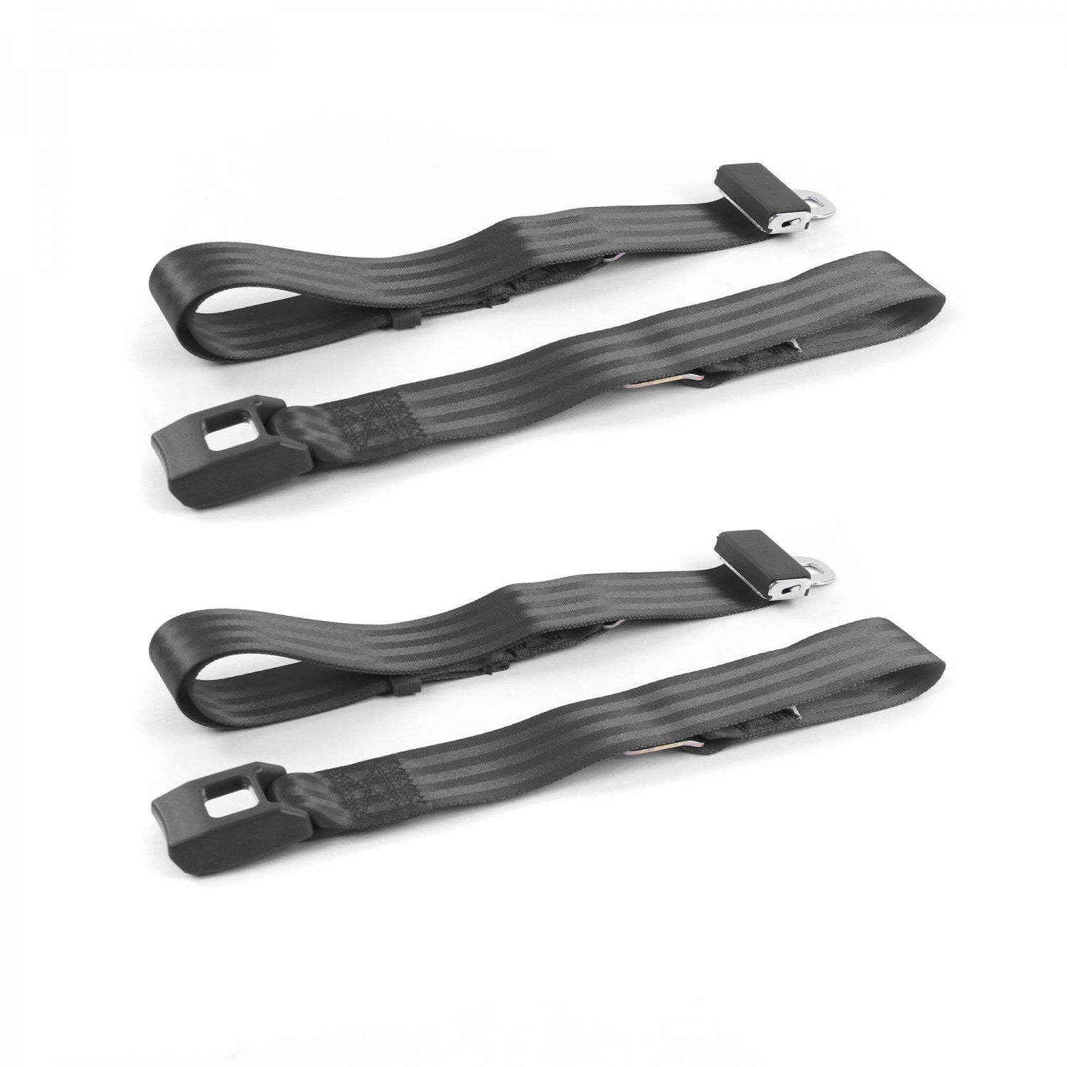  1981 - 1987 Standard 2pt Charcoal Lap Bucket Seat Belt Kit - Pair