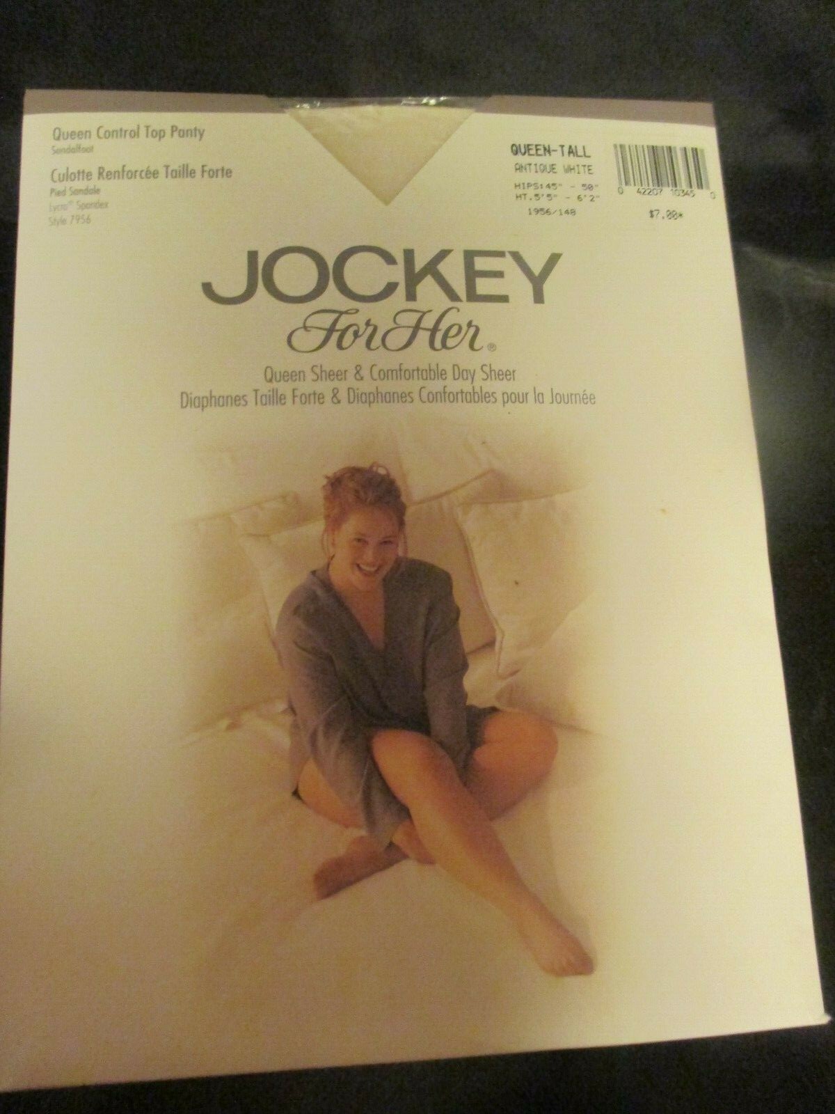 JOCKEY Vintage ANTIQUE WHITE Nylon Control Top PANTYH… Gem