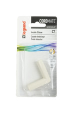 Legrand Wiremold CordMate Cord Cover Inside Elbow Fitting Ivory C7