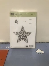 Stampin up Bright and Beautiful large star Christmas Holidays NOEL 135029 1 & 2