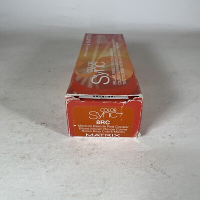Matrix Color Sync 2 Oz 8rc Medium Blond Red Copper Seem less Demi-color