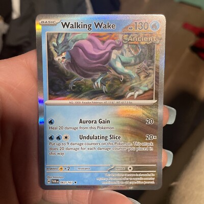 Walking Wake - 063/167 Twilight Masquerade Holo Rare Pokemon - NM/MINT
