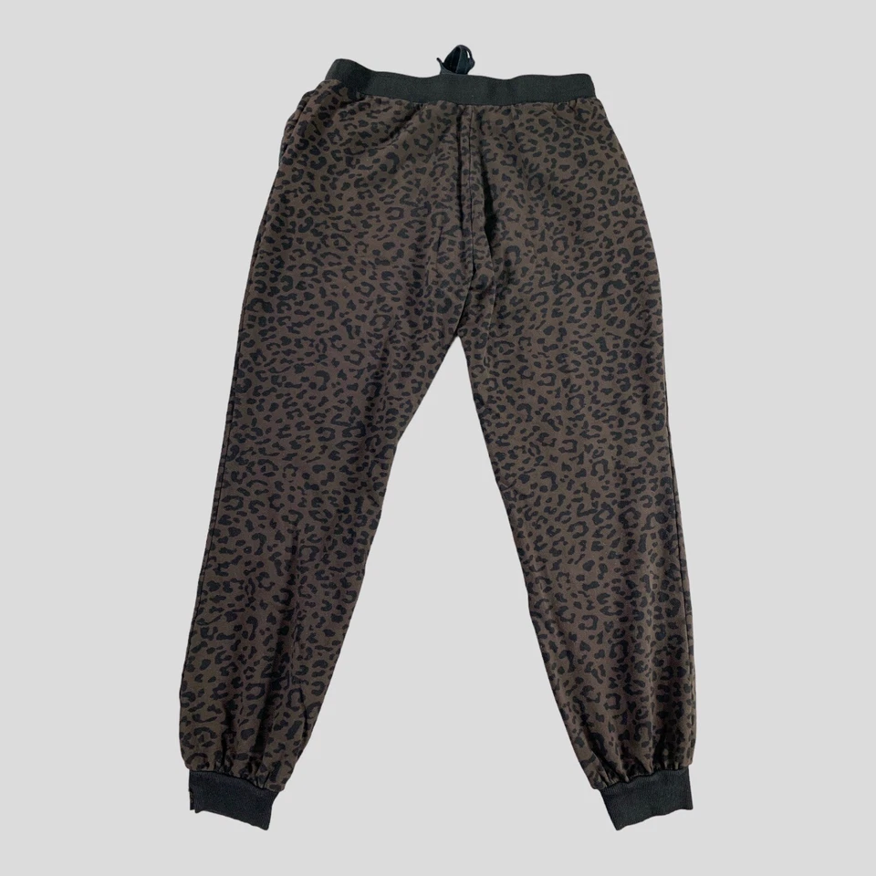 Vince Camuto Joggers Womens M 30x28 Cheetah Print Brown Black Stretch Drawstring - Image 2 of 4
