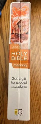 NIV Give & Award Bible by Zondervan 2001 Leather Italian Duo Tone Caramel/Orange - Picture 3 of 7