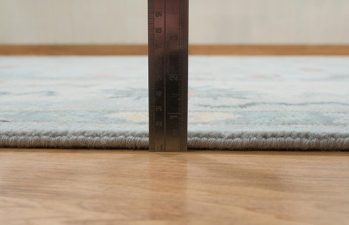 Traditional Floral Motifs, 9x12 ft, Mute Grey Large Antique Oushak Knotted Rug - Picture 5 of 5