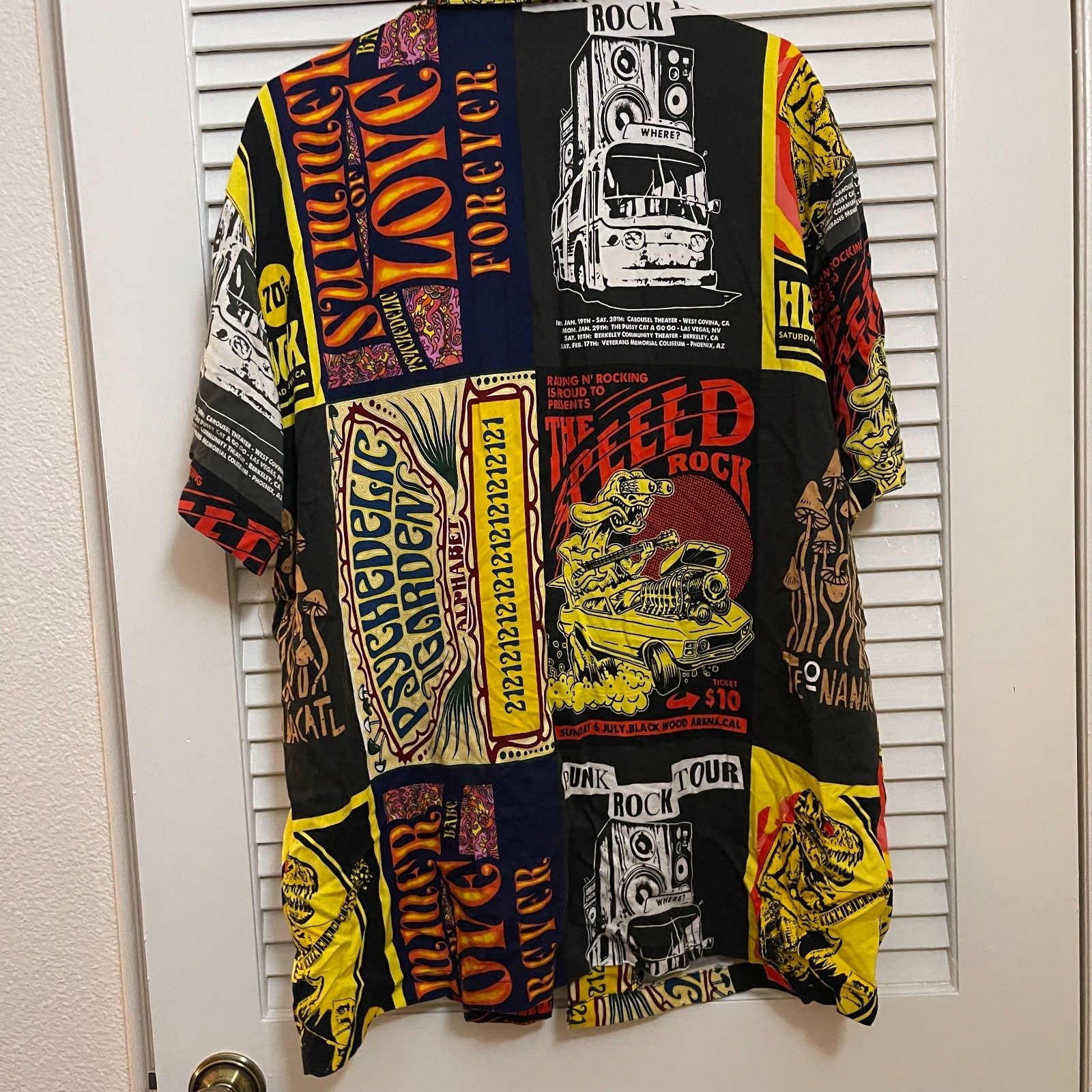 Forever 21 Men Punk Rock Patchwork Button Up Shir… - image 2