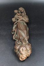 Wandrelief Wandskulptur Maria Mutter Gottes mit Kind Madonna H 36 cm