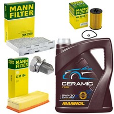 5L Öl Set Inspektion Luft-Innenraum Ölfilter Ölschraube für Skoda Yeti 2.0 TDI