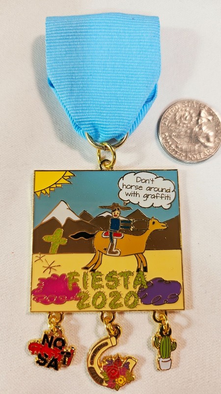 2020 "Don't Horse Around with Graffiti" San Antonio Fiesta Medal