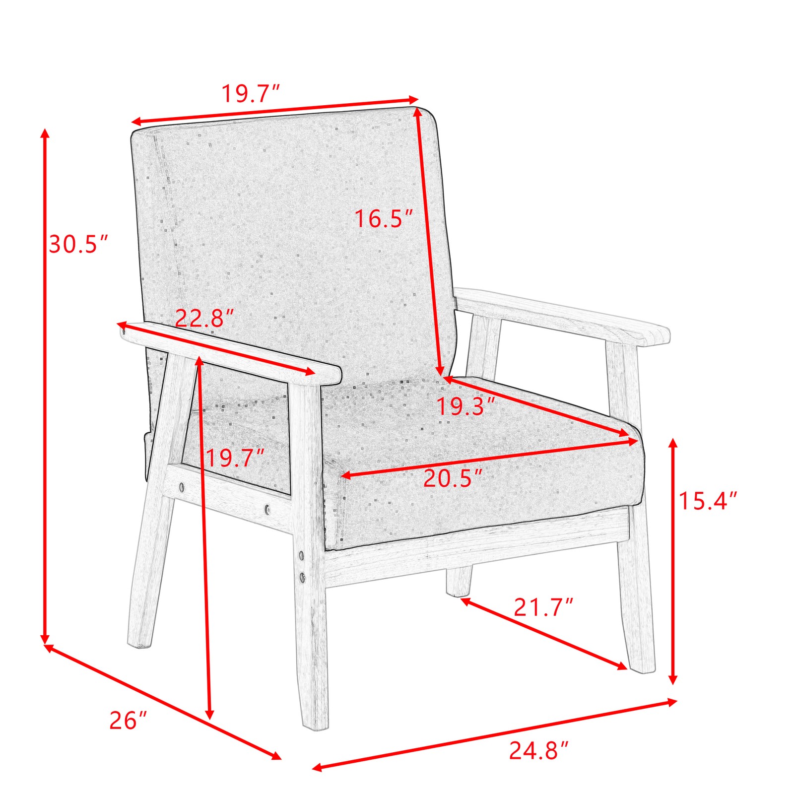 Velvet Accent Chair Relaxing Armchair With Solid Wood Frame For Living Ro