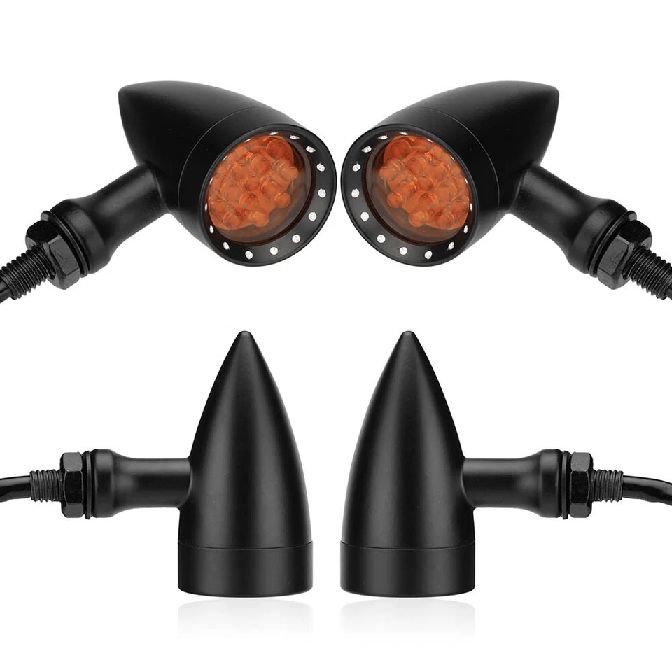Luz de señal de giro LED bala para motocicleta Harley Honda Yamaha Suzuki Kawasaki Foto 4 de 4