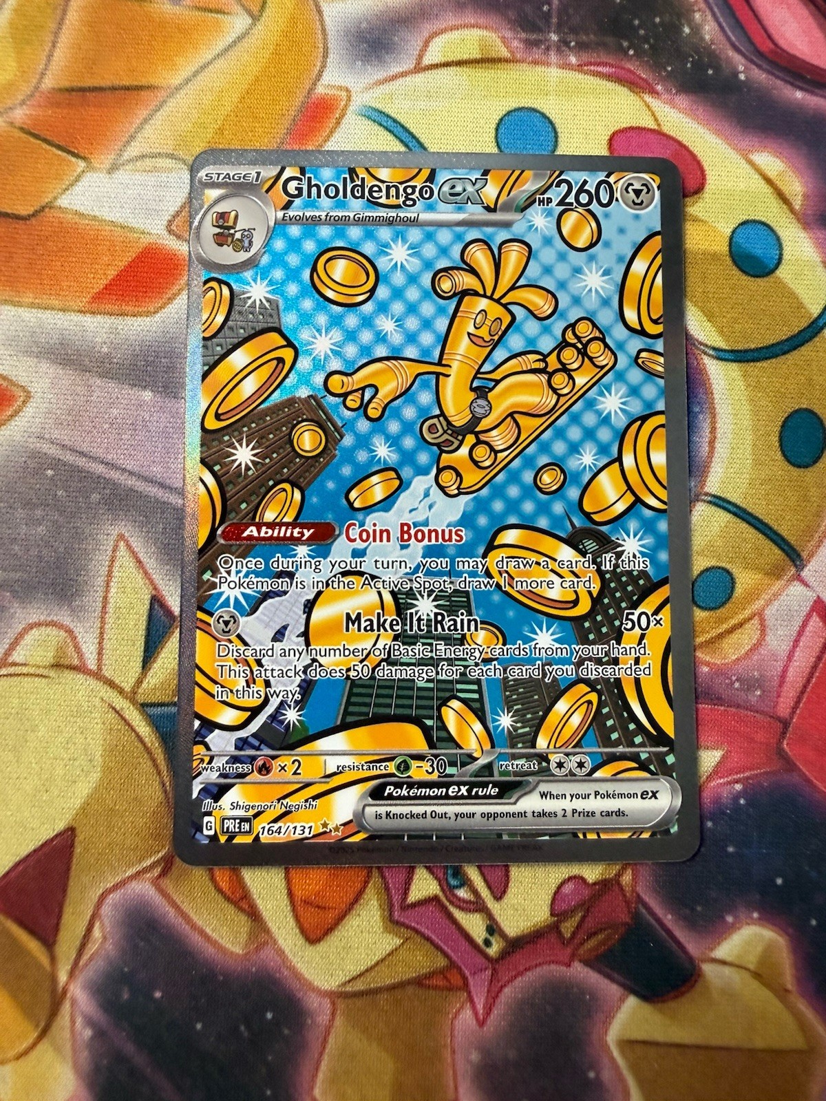 Gholdengo ex 164/131 Special Illustration Rare Prismatic Evolutions Pokemon NM