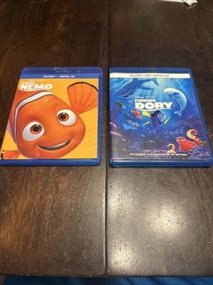 DISNEY PIXAR FINDING NEMO & FINDING DORY DOUBLE FEATURE BLU RAY NO DIGITAL COPY