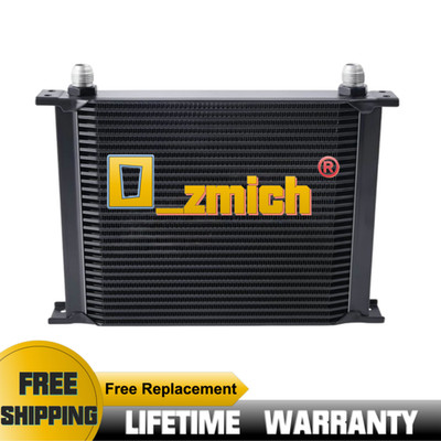 BLACK For Universal 30Row Engine Transmission AN10 Oil Cooler Oilcooler NEW