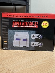 Super Mini SNES SN-02 retro NES hdmi TV game console w/ 821 classic 8-bit games