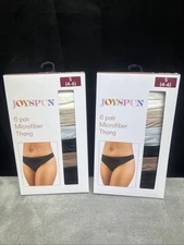 Joyspun Women’s Size S 12 Pairs Of Microfiber Modern Super Soft Thong