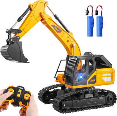 JOYIN Remote Control Excavator Toys for Boys, 2.4Ghz RC Play Excavator with Ligh