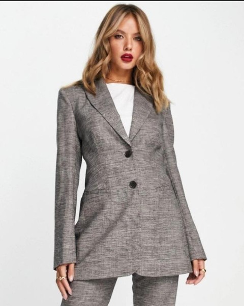 Women & Other Stories Blazer Grey Polyester 34