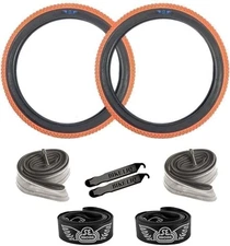 SE Bikes Orange Cub OEM BMX Rim Strip Tube Tire Bundle 20x2.0