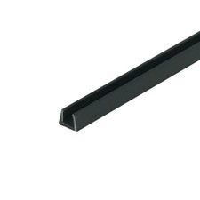 Black 3/16 Inch Styrene Plastic U Channel C Channel 36 Inch Lengths 4 Pack
