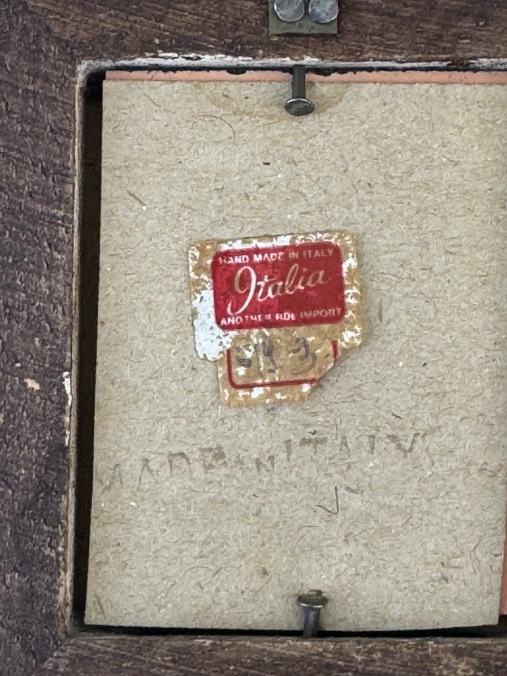 Dollhouse Miniature Furniture Mirror Framed Italy Italia Square 2.5" x 3" - Image 4 of 4