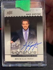 2016-17 Upper Deck Premier Signature Award Winners Auto SELKE - Anze Kopitar
