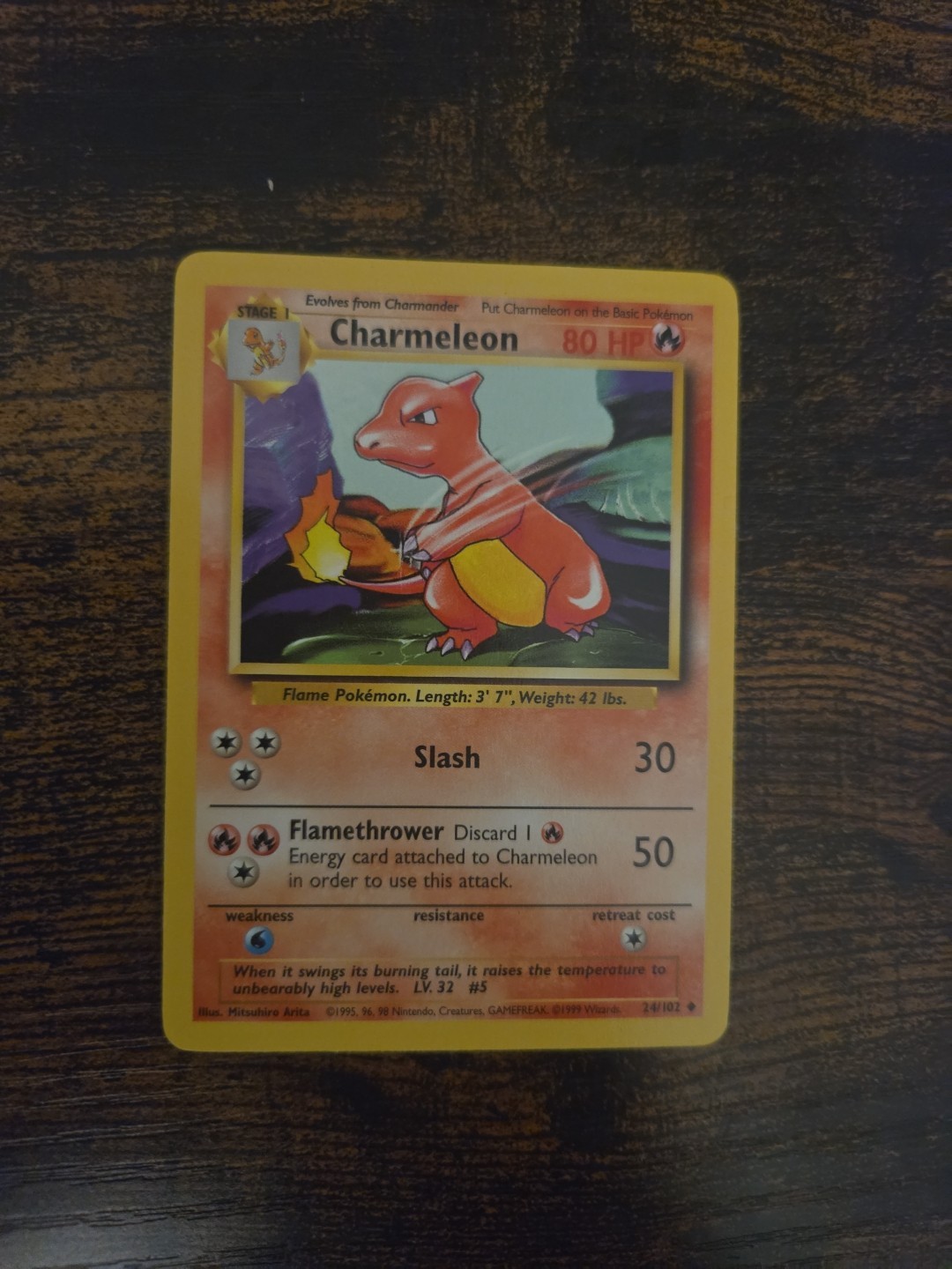 Pokémon Chameleon Shadowless 24/102 Base Set 1999 Mint Condition