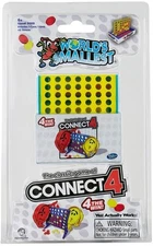 Miniature Connect 4 Game Travel Size Tabletop Fun with 42 Tokens and Case