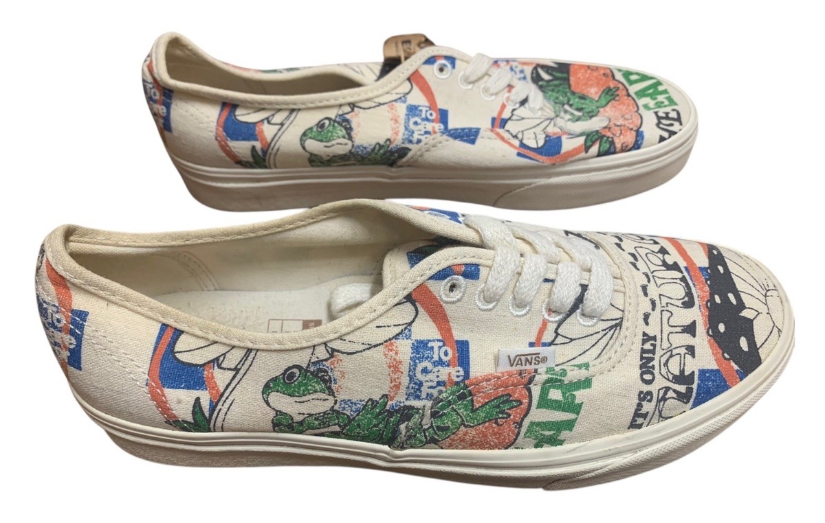 Vans Slip-On Eco Theory Positive Earth & Nature Frog Print NWT