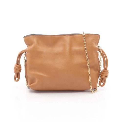 Loewe Chain Shoulder Shoulder Bag Brown Leather #RCB6300