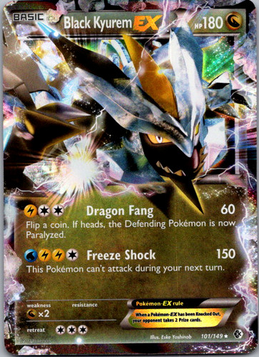 Black Kyurem EX Holo Ultra Rare Boundaries Crossed 101/149 NM