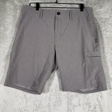 O'Neill Crossover Shorts Mens 34 Gray Quick Dry Stretch Beach Cargo Surfer Coast