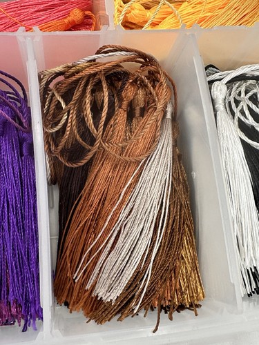 Lot of Assorted Tassels for Jewelry & Crafts - Various Colors & Sizes with Case - Picture 6 of 16